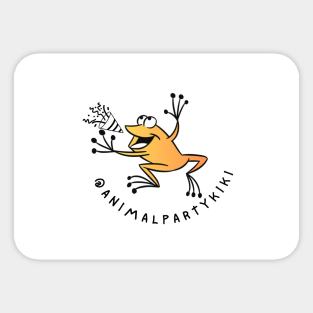 Animal Party Kiki - yellow and orange Sticker